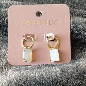 NEW Gold and White Earrings